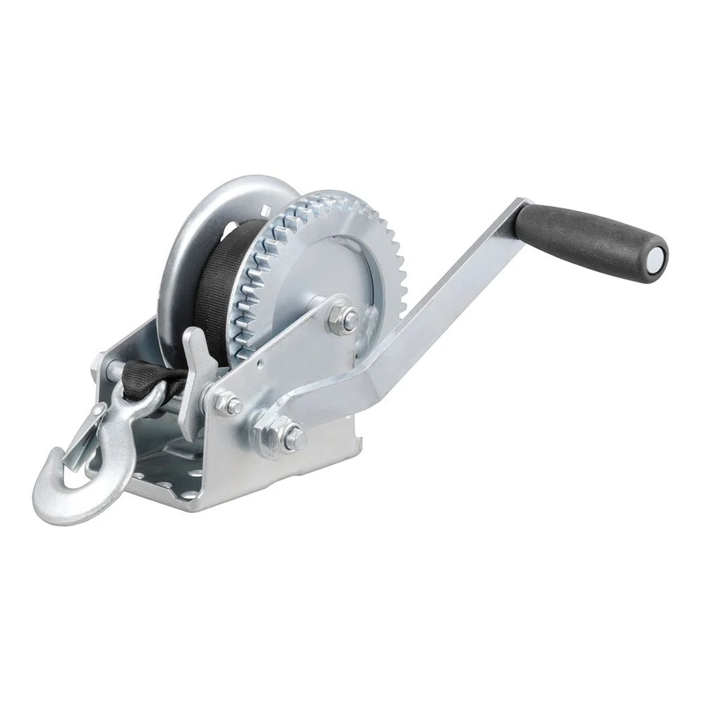 Curt Hand Crank 1400 lb. Winch w/20' Strap & 7-1/2" Handle – Marine Boat Replacement Part