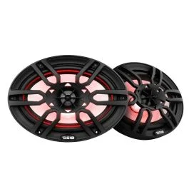Ds18 Hydro 6 X 9" 2-Way Marine Speakers W/Integrated Rgb Led Lights - 375w - Black