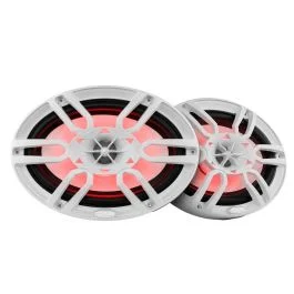 Ds18 Hydro 6 X 9" 2-Way Marine Speakers W/Integrated Rgb Led Lights - 375w - White