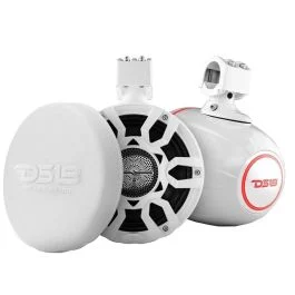 Ds18 Hydro 8" Marine Tower Speakers W/Rgb Led Lights & Pro Audio Loudspeakers - White