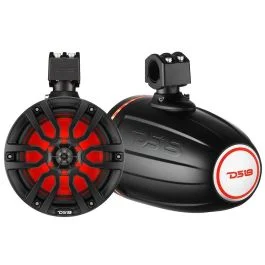 Ds18 X Series Hydro 8" Wakeboard Pod Tower Speaker W/Rgb Led Light - 375w - Matte Black