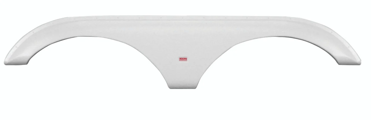Icon 01788 Tandem Axle Fender Skirt FS1788 for Dutchmen - Polar White - 1788