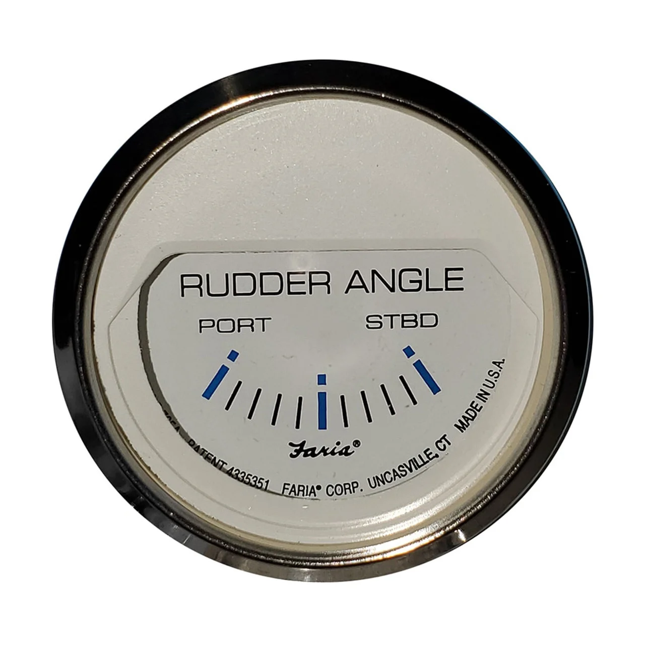Faria 13822 Chesapeake Rudder Angle Indicator Gauge - White SS, 2" - 13822