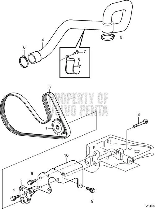 Volvo Penta - V-ribbed Belt - Volvo Penta (22352491)