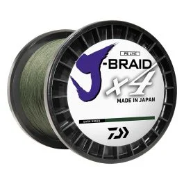 Daiwa J-Braid X4 Braided Line - 40lb - 300 Yds - Dark Green