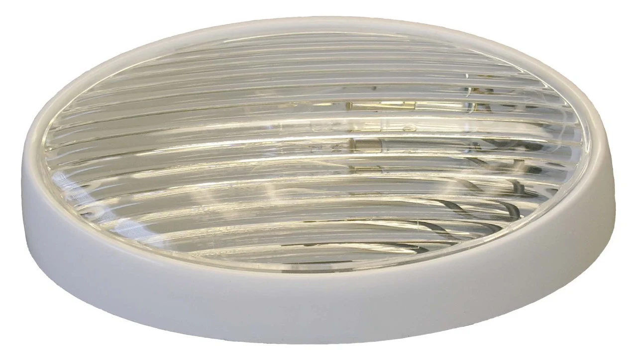 Gustafson Lighting GSAM4032 Oval Porch Light with Switch - Clear and Amber Lens - GSAM4032