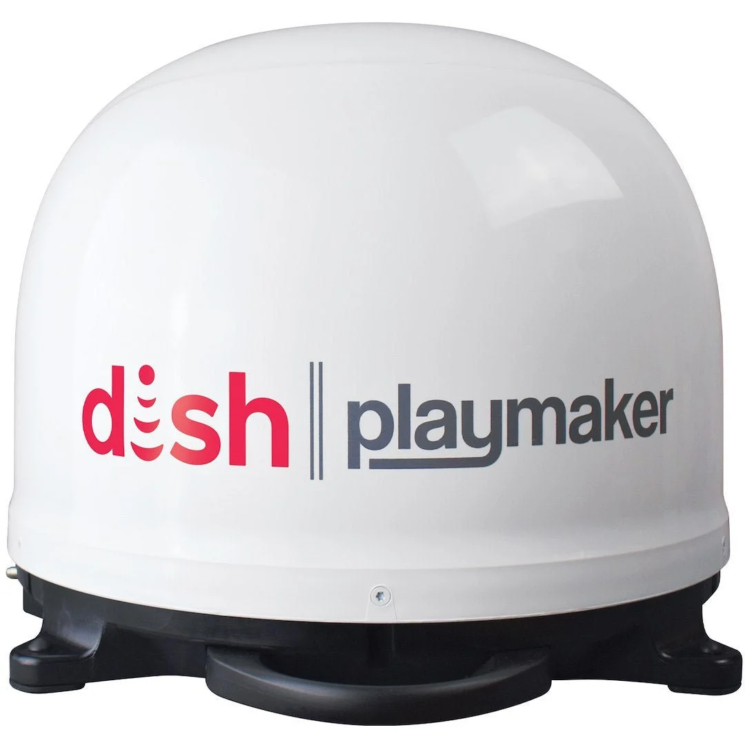 DISH PLAYMAKER AUTO SATELLITE WHITE
