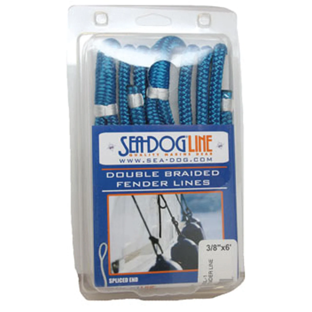 Sea-Dog 302106006BK-1 Double Braided Fender Line - 1/4" x 6', Black - 302106006BK-1