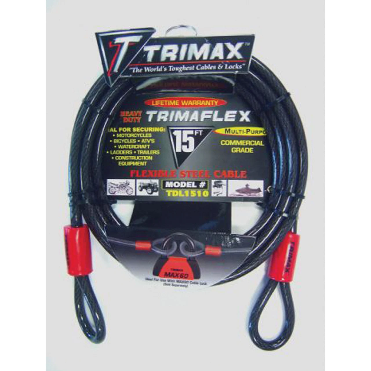 Trimax TDL1510 Trimax Trimaflex Dual Loop Multi-Use Cable - 15' - TDL1510