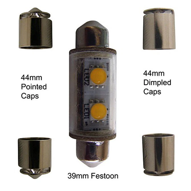 Dr. LED 36-44mm 12V White Festoon Star LED Bulb