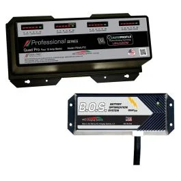 Dual Pro Ps4 Auto 4 Bank Battery Charger W/3 Bank B.O.S.