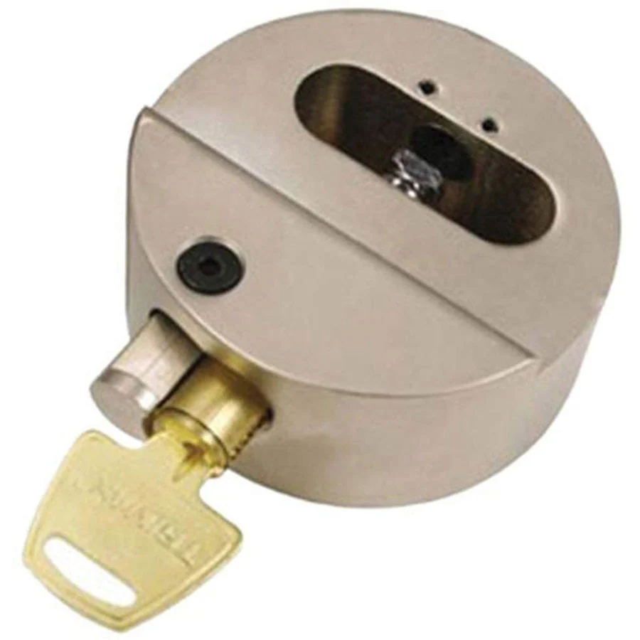 Trimax THP3XL Universal Hockey Puck Internal Shackle Door Lock (Re-Keyable) - 3 Pack - THP3XL