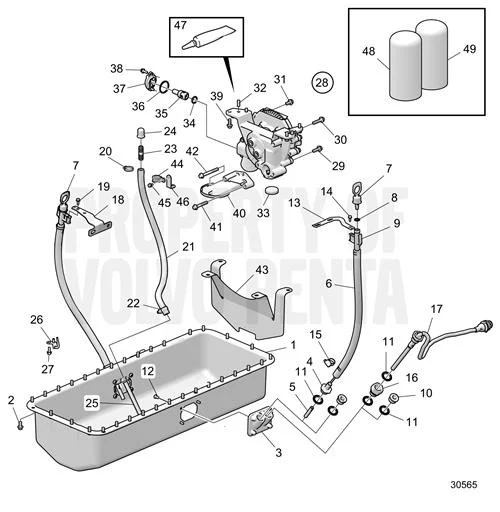 Volvo Penta - Oil Dipstick - Volvo Penta (21650012)