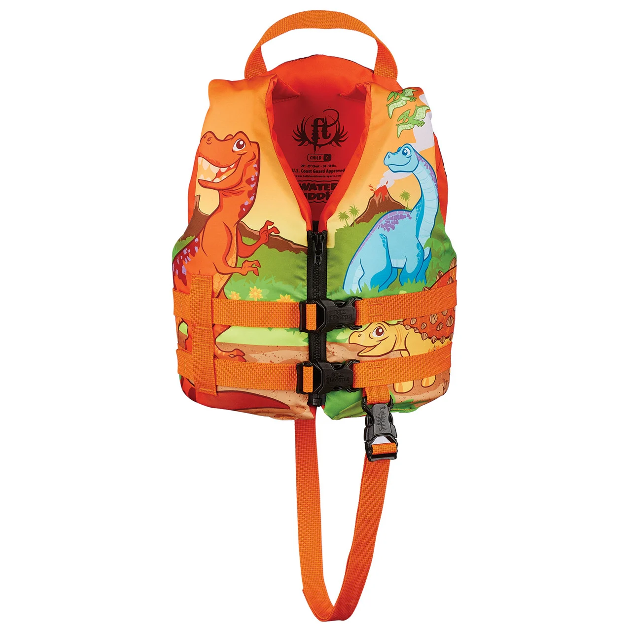 Full Throttle 104300-200-001-15 Child Water Buddies Vest - Dinosaur - 104300-200-001-15