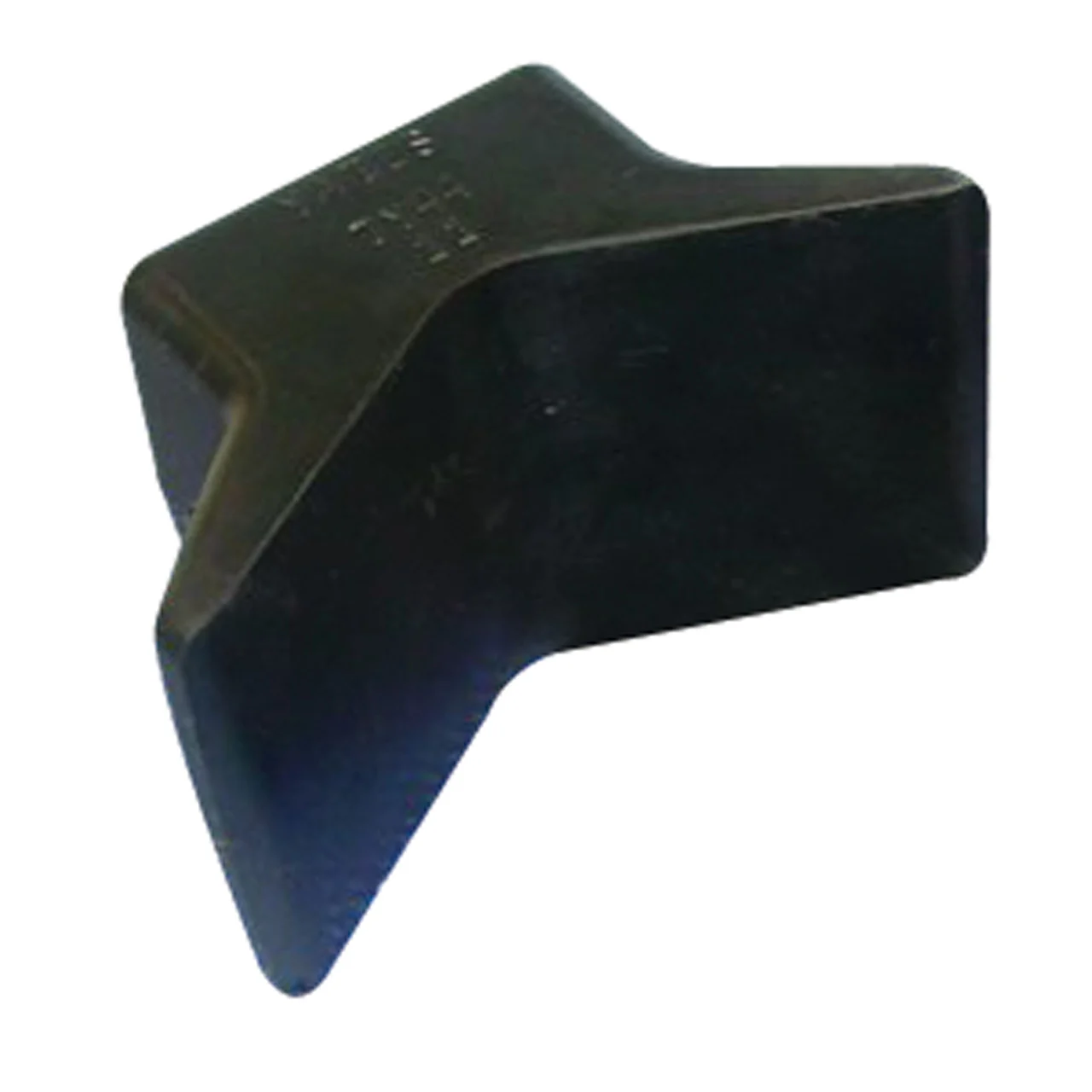 C.H. Yates 7Y44-4 Black Rubber Molded 'Y' Bow Stop - 4 in. x 4 in. x 0.5 in. - 7Y44-4