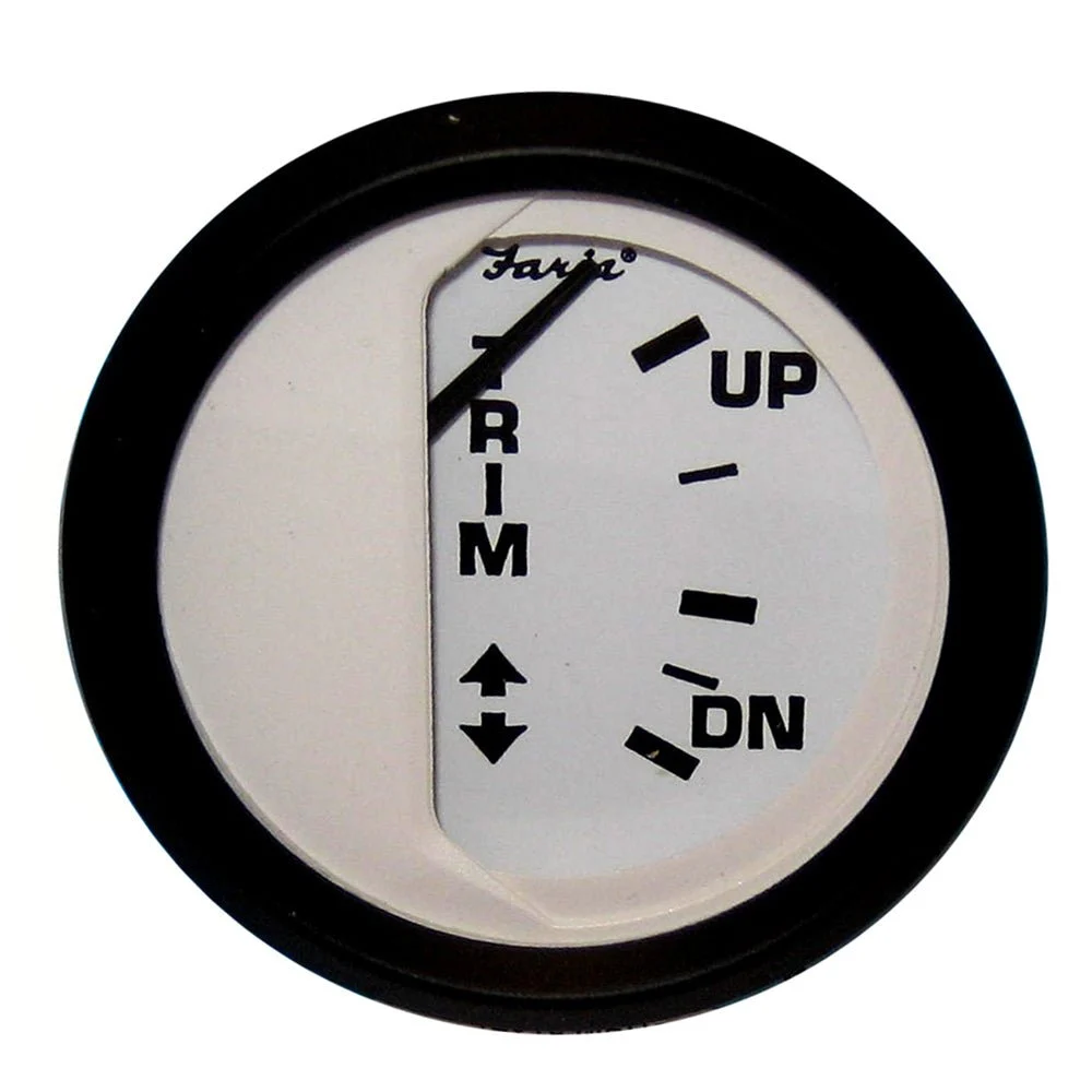 Faria Beede Instruments Sterndrive Faria Euro White 2" Trim Gauge f/ Mercury / Mariner /Mercruiser/Volvo DP/ Yamaha '01 and Newer