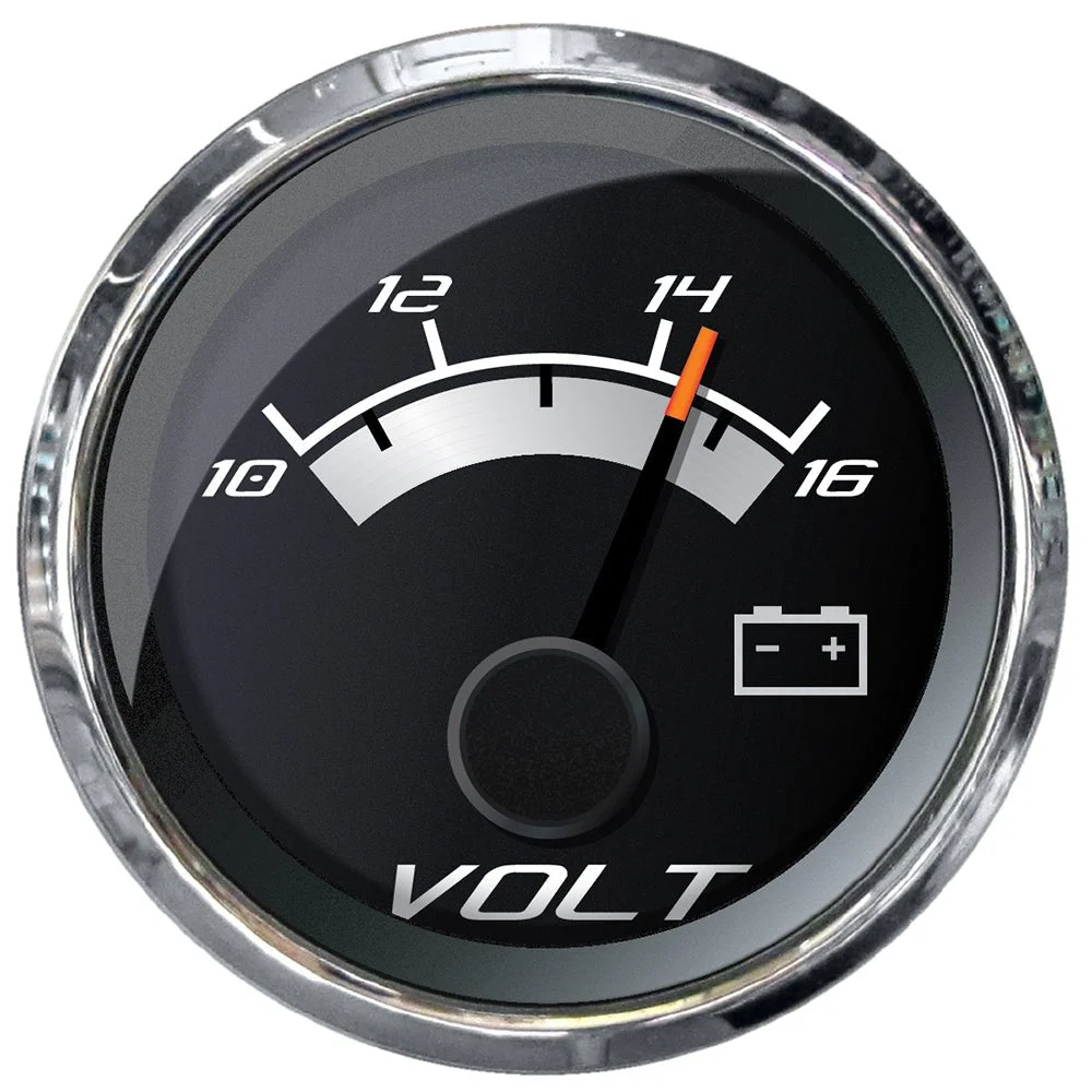 Faria Beede Instruments Platinum 2" Voltmeter (10-16 VDC) – Marine Boat Replacement Part