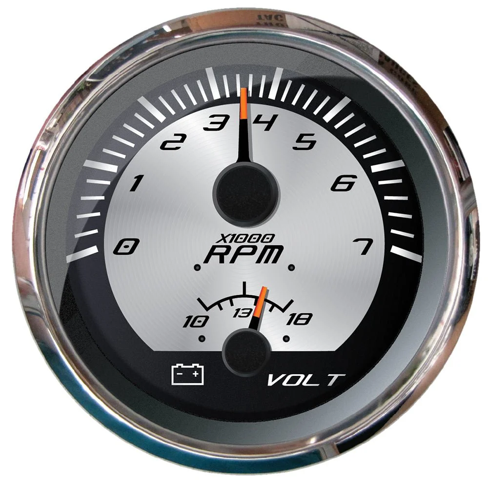 Faria Beede Instruments Platinum 4" Multi-Function - Tachometer & Voltmeter – Marine Boat Replacement Part
