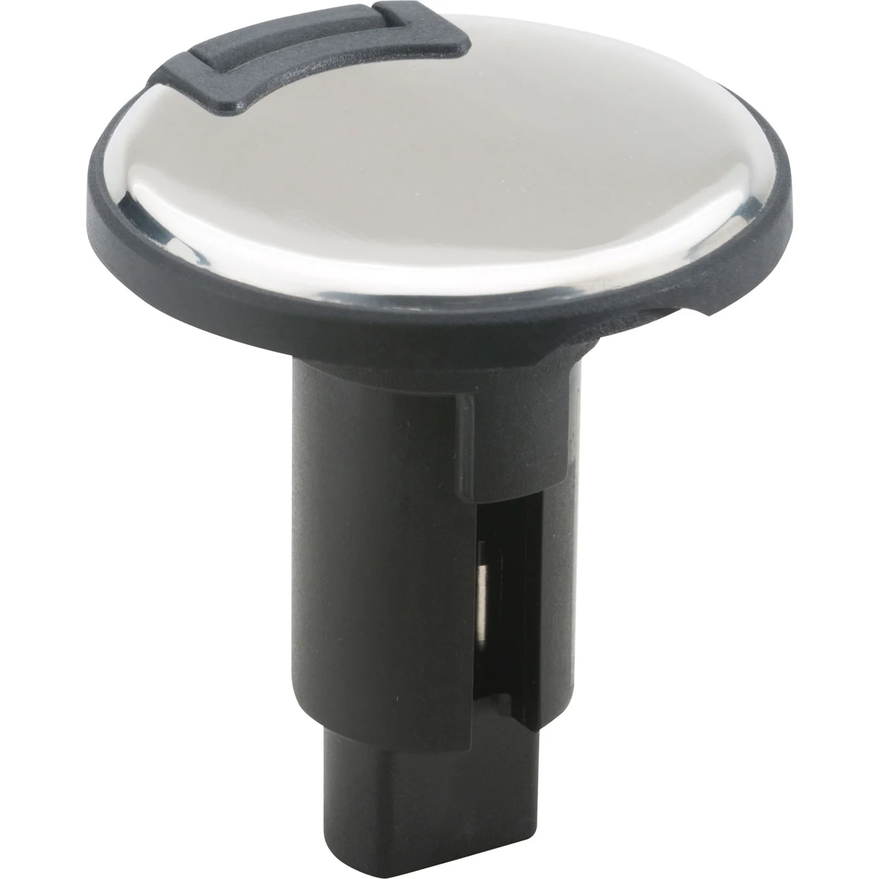 Attwood 910R2PSB-7 LightArmor 910R Series Round 2-Pin Light Base - Overmold 306 SS, Black Cover - 910R2PSB-7