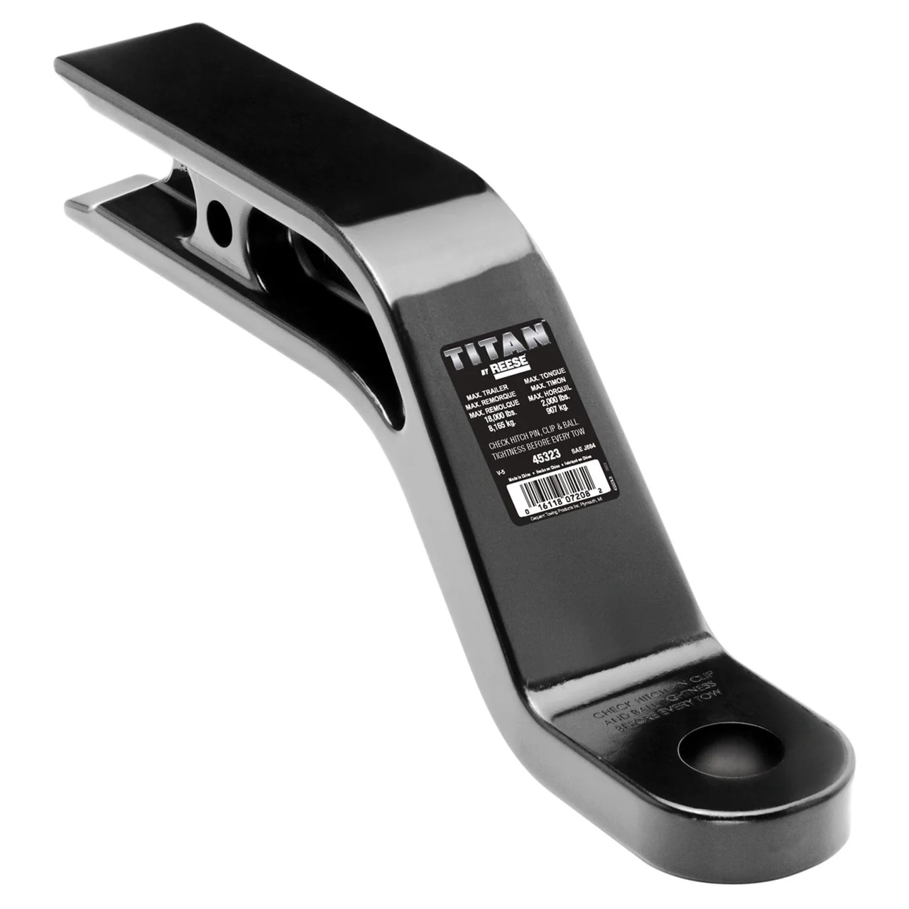 Reese 45323 Class V Ball Mount -2.5" Shank, 3.5" Rise, 5" Drop, 18000 lbs. GTW - 45323