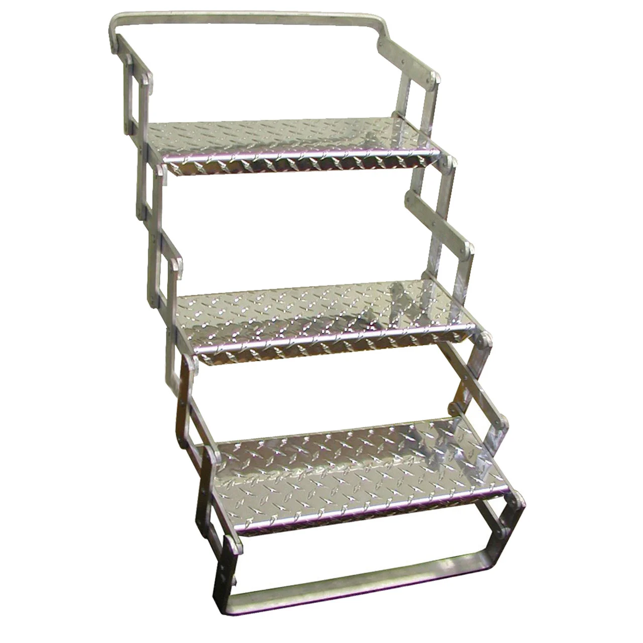 C.R. Brophy AS03 Aluminum Scissor Steps - 3 Step, 24" - 30" Vert. Ext. - AS03