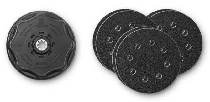 Fein Starlock Plus Sanding Set 4-1/2" - w/ Disc & 2 Sheets Ea. 60-80-180 Grit