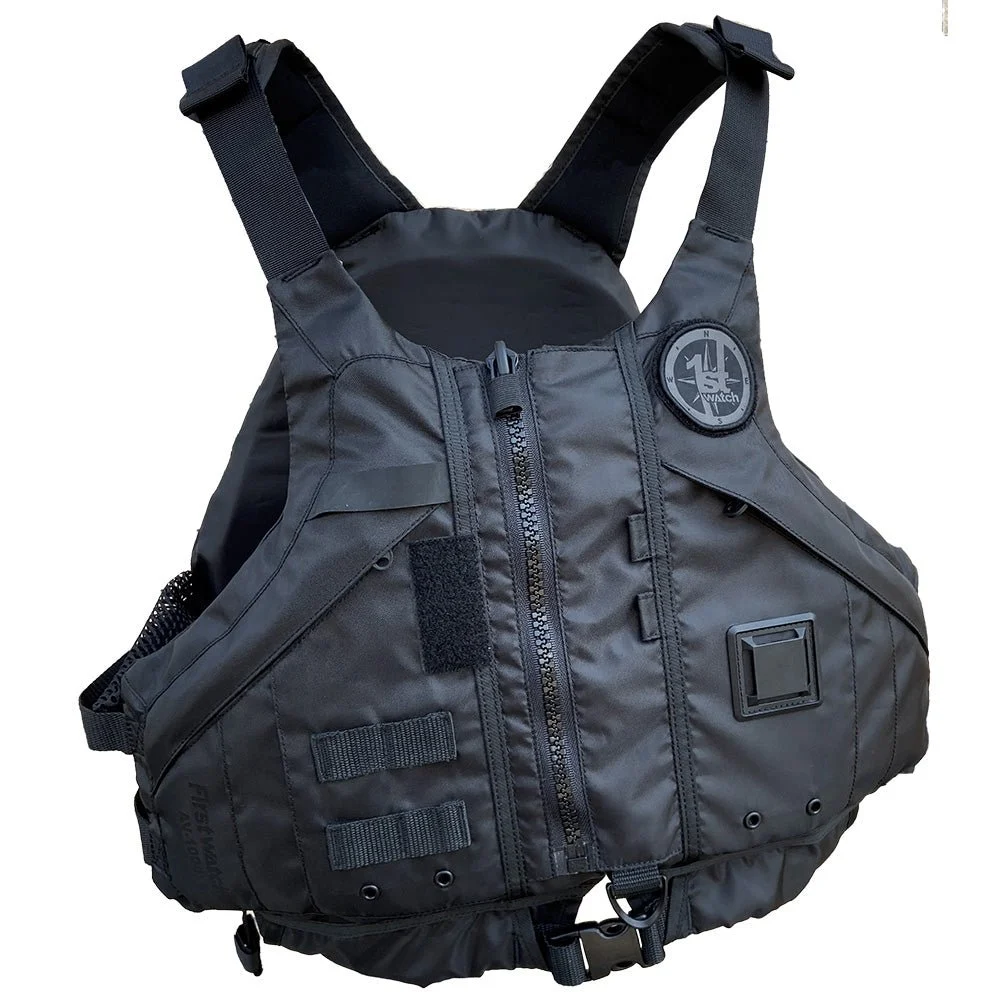 First Watch AV-1000 Kayak Style Duty PFD - Black - M/L – Marine Boat Replacement Part