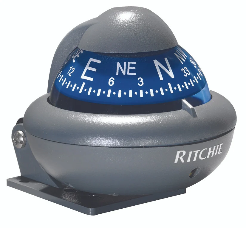 Ritchie Navigation X-10-A RitchieSport Compass - Automotive, Gray with Blue Dial - X-10-A