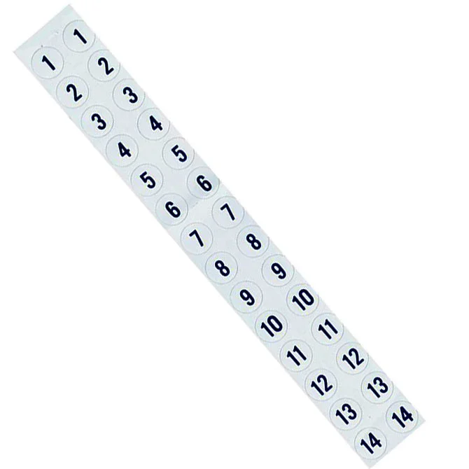 Forespar Nash 203 Track Numbers Labels