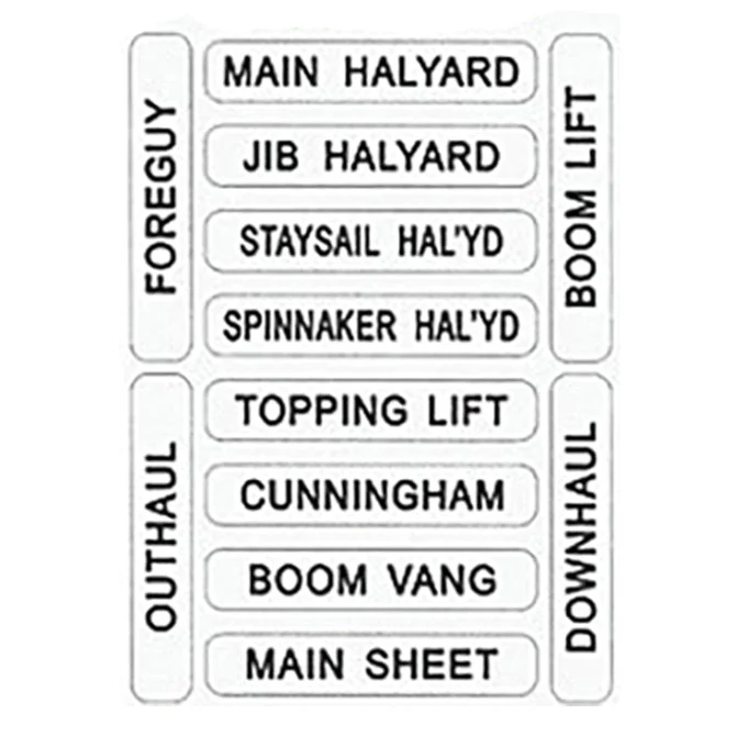 Forespar Nash 201 Cleat/Winch Labels