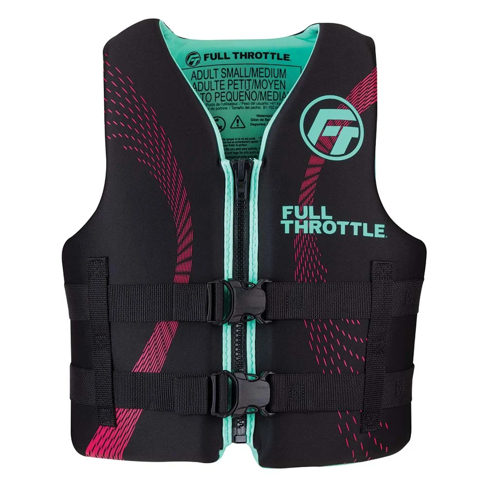 Full Throttle Adult Rapid-Dry Life Jacket - L/XL - Aqua/Black – Marine Boat Replacement Part