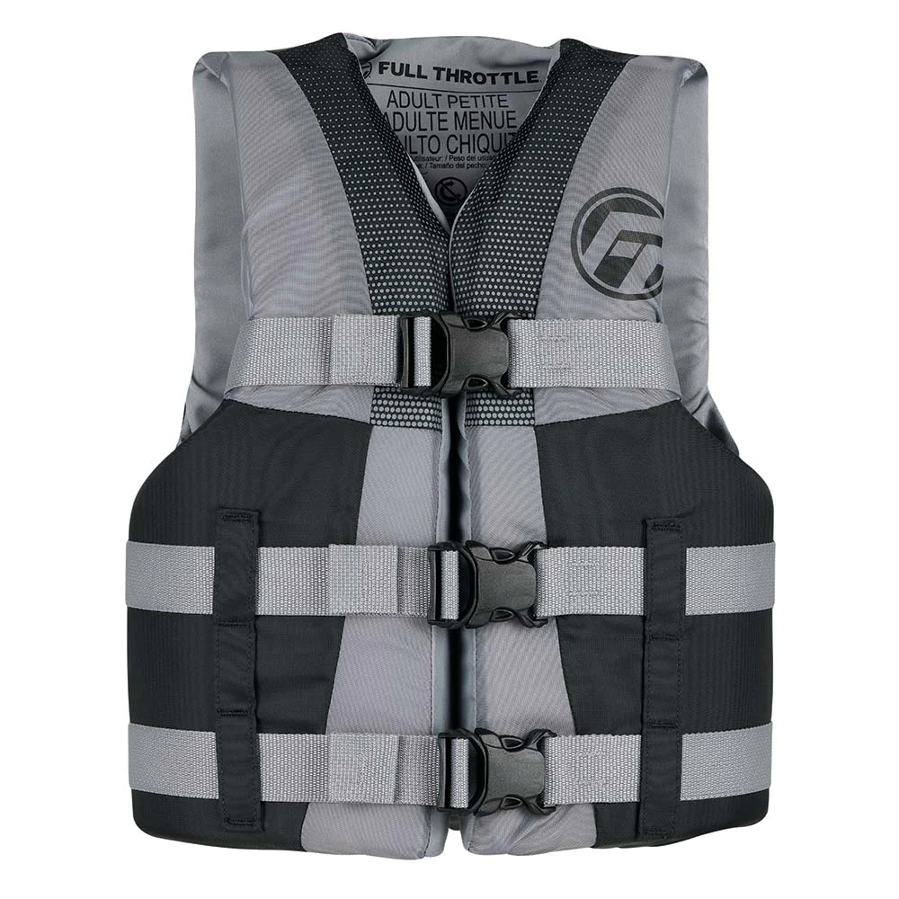 Full Throttle Teen Nylon Life Jacket - Grey/Black – Marine Boat Replacement Part