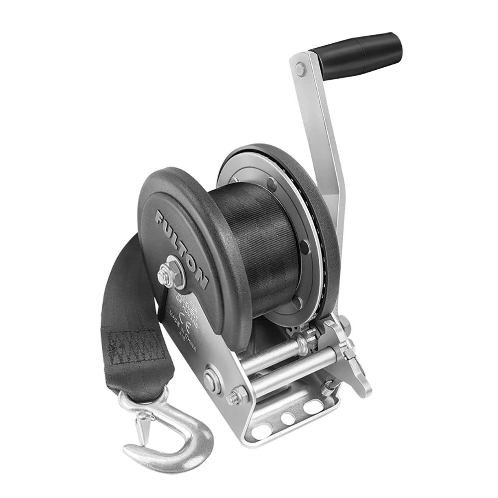 Fulton 1500lb Single Speed Winch w/20' Strap & Cover – Marine Boat Replacement Part