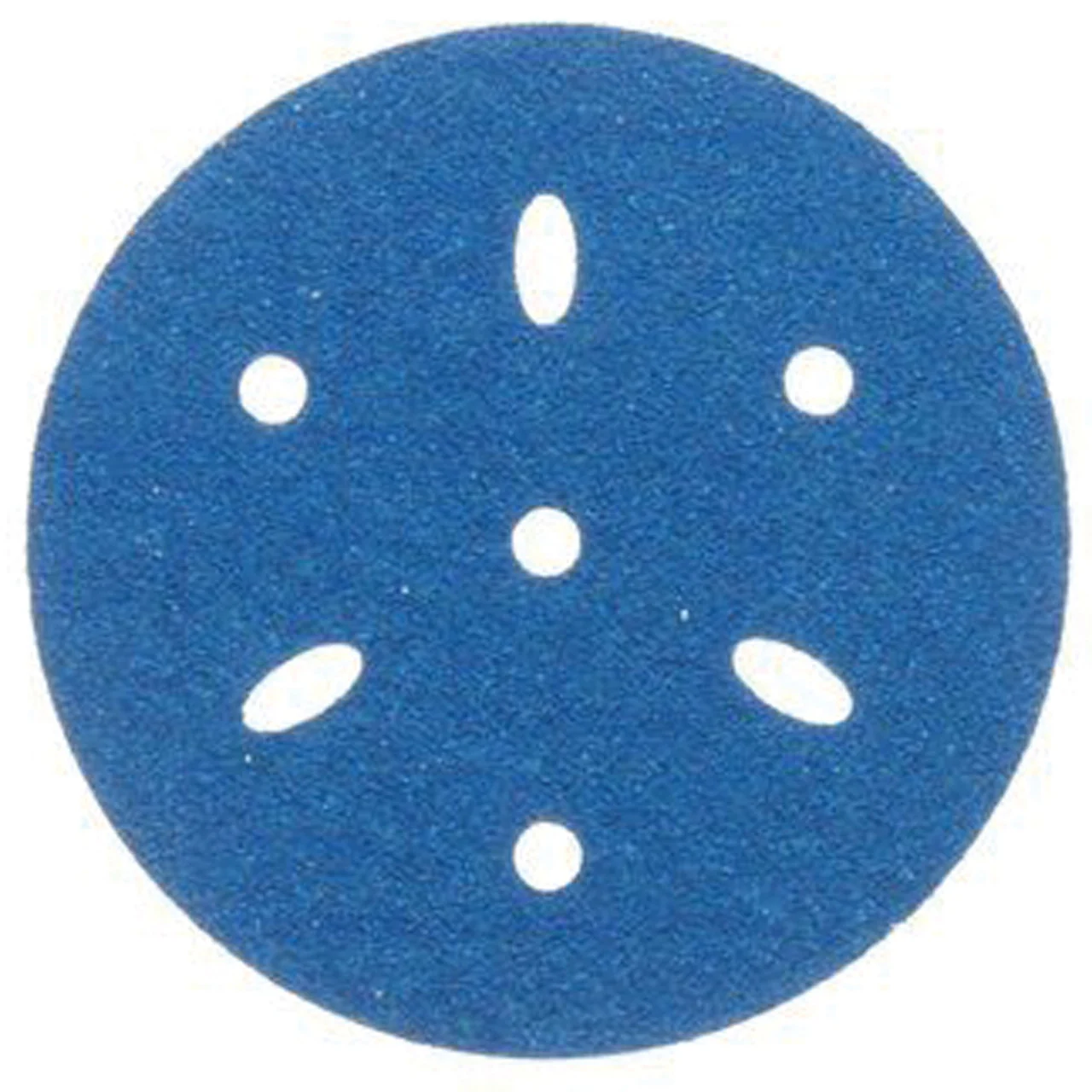 3M 36181 Hookit 321U Blue Sandpaper 6" Disc - 400 Grade Multi-Hole, 50/Bx - 7100091098