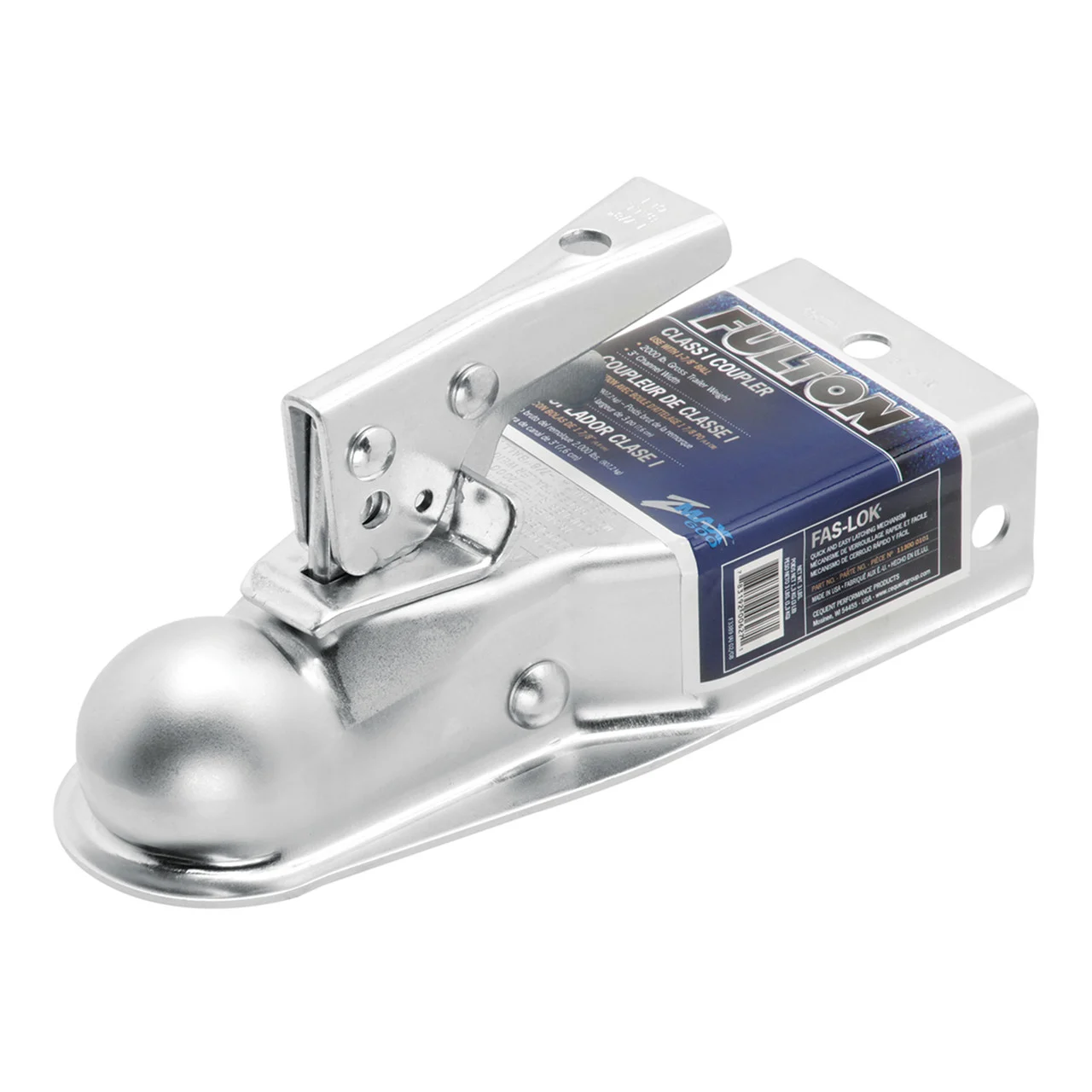Fulton 11300 0101 Fas-Lok Straight Class I Trailer Coupler - 1-7/8" Ball, 3" Channel, 2000 lbs. - 11300 0101