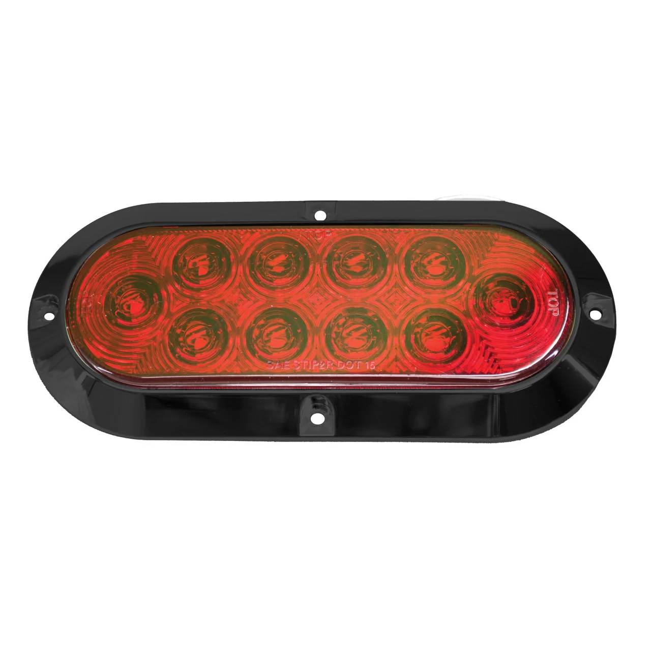 Innovative Lighting 161-4420-7 Oval 6" LED Stop/Turn/Tail Light Red - Chrome Trim - 161-4420-7