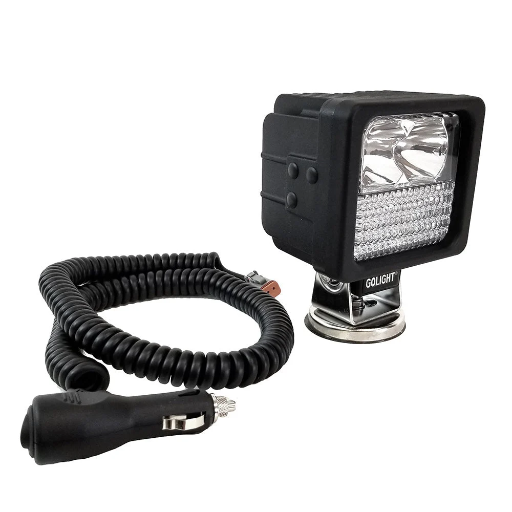 Golight GXL LED Hybrid Portable Work Light Series Magnetic Mount w/No Remote - 12V - Black – Marine Boat Replacement Part