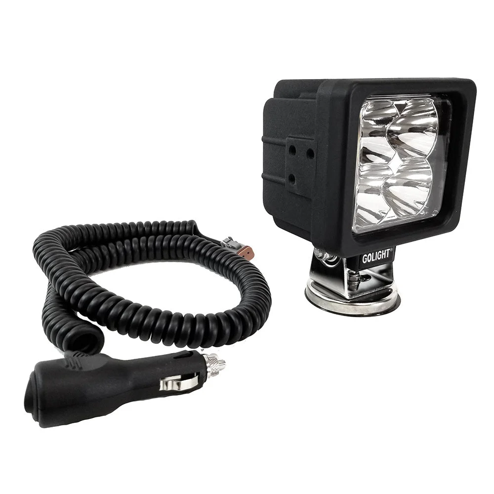 Golight GXL LED Work Light Series Portable Spot Light Magnetic Mount w/No Remote - 12V - Black – Marine Boat Replacement Part