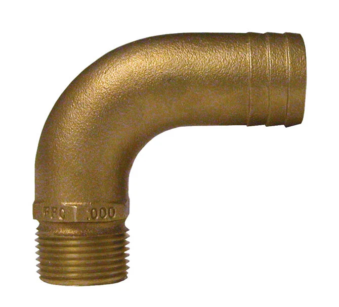 Groco Hose Barb 90 Degree 1/2 in. x 3/4 in. Full Flow