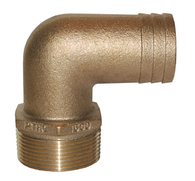 Groco Pipe to Hose Barb Adaptor 90 Degree 1 in.
