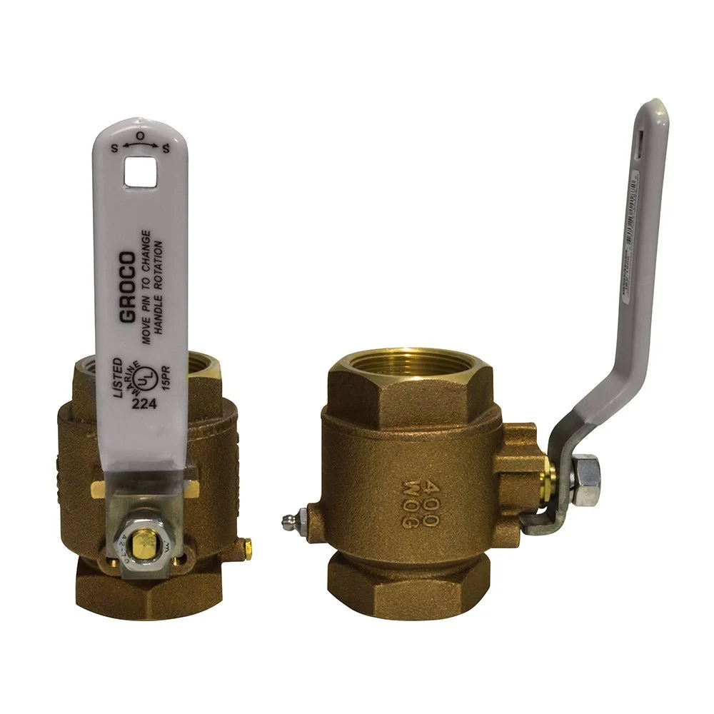 Groco 2" NPT Bronze In-Line Ball Valve – Marine Boat Replacement Part