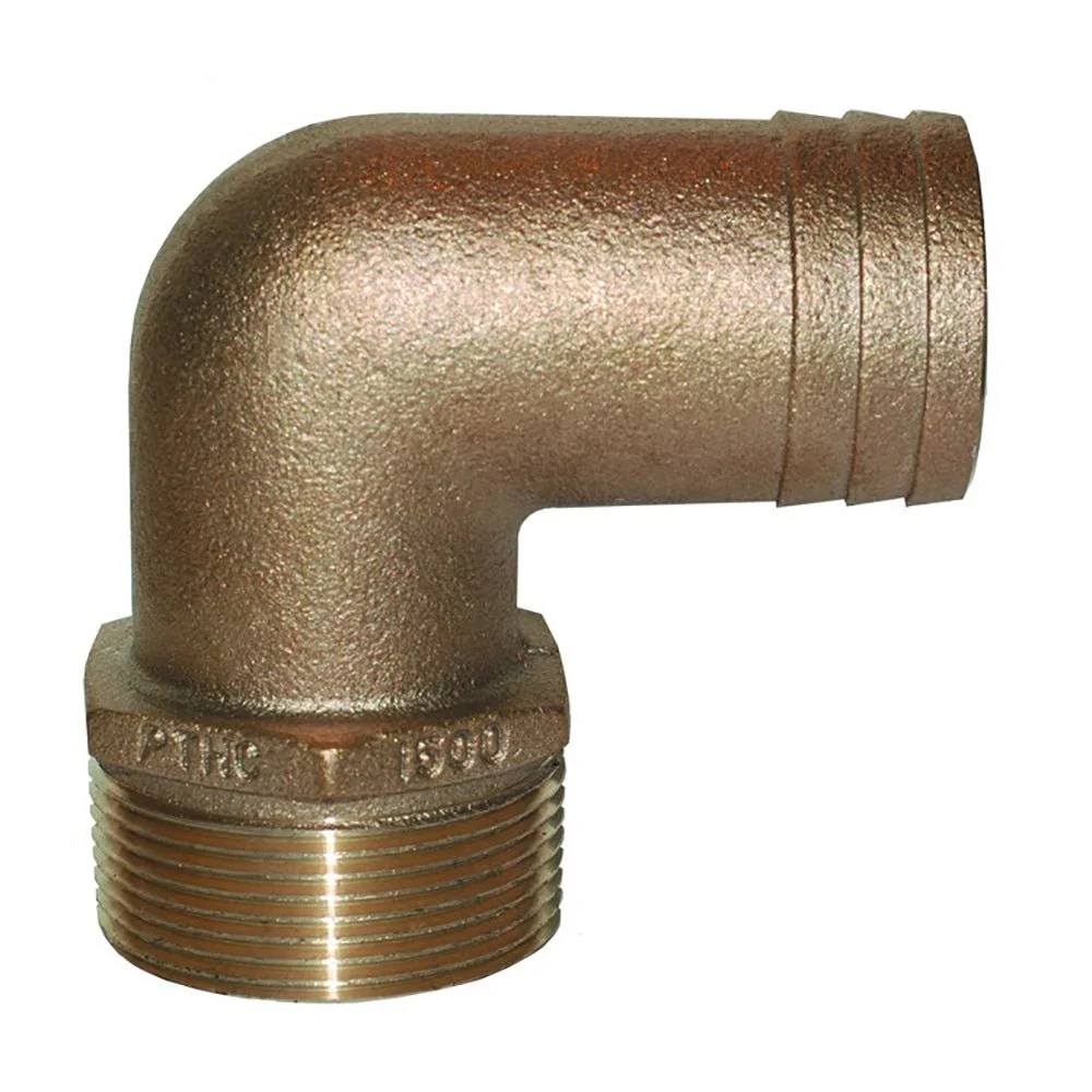 Groco 2" NPT x 2" ID Bronze 90 Degree Pipe to Hose Fitting Standard Flow Elbow – Boat Pump & Plumbing Part