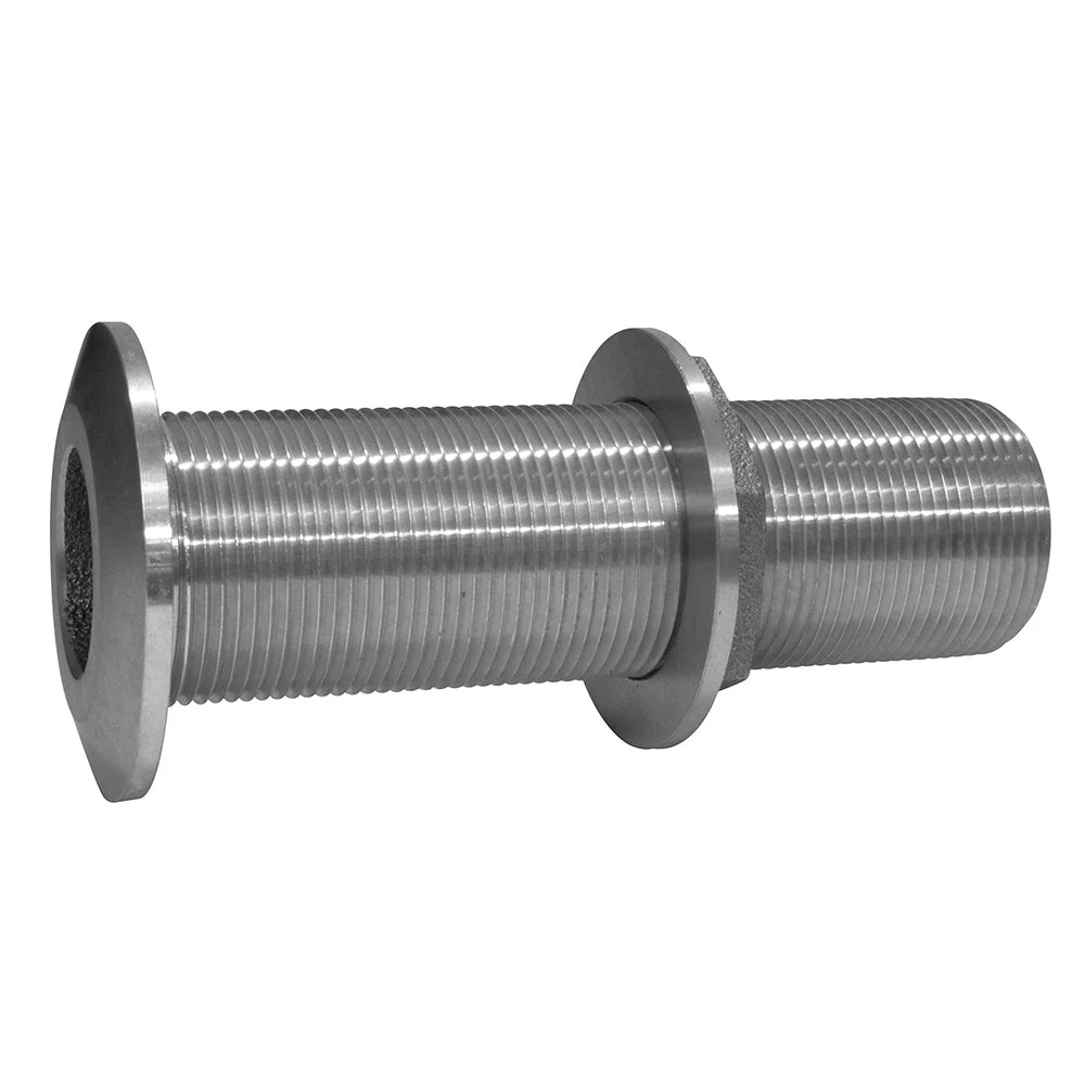 Groco 2" Stainless Steel Extra Long Thru-Hull Fitting w/Nut – Boat Pump & Plumbing Part