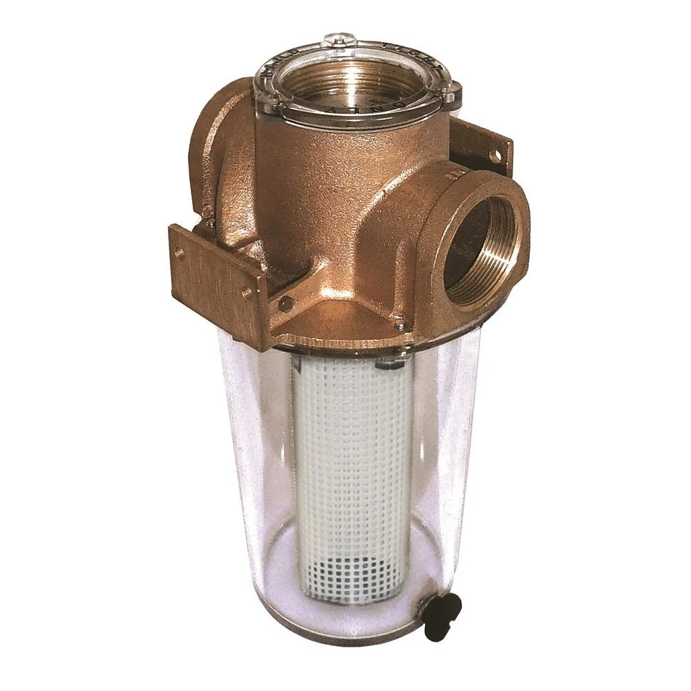 Groco ARG-1500 Series 1-1/2" Raw Water Strainer w/Non-Metallic Plastic Basket – Marine Engine Cooling Replacement Part