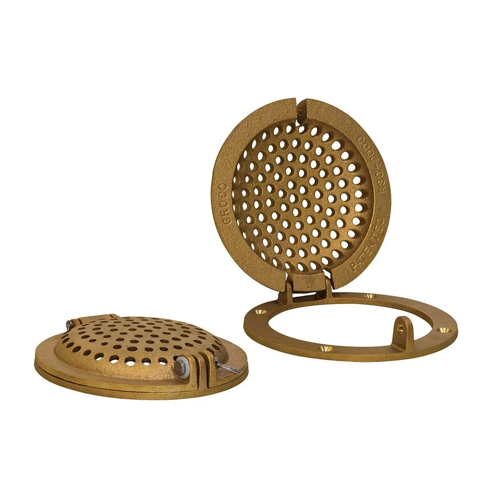 Groco Bronze Round Hull Strainer w/Access Door f/Up To 1" Thru-Hull – Boat Pump & Plumbing Part