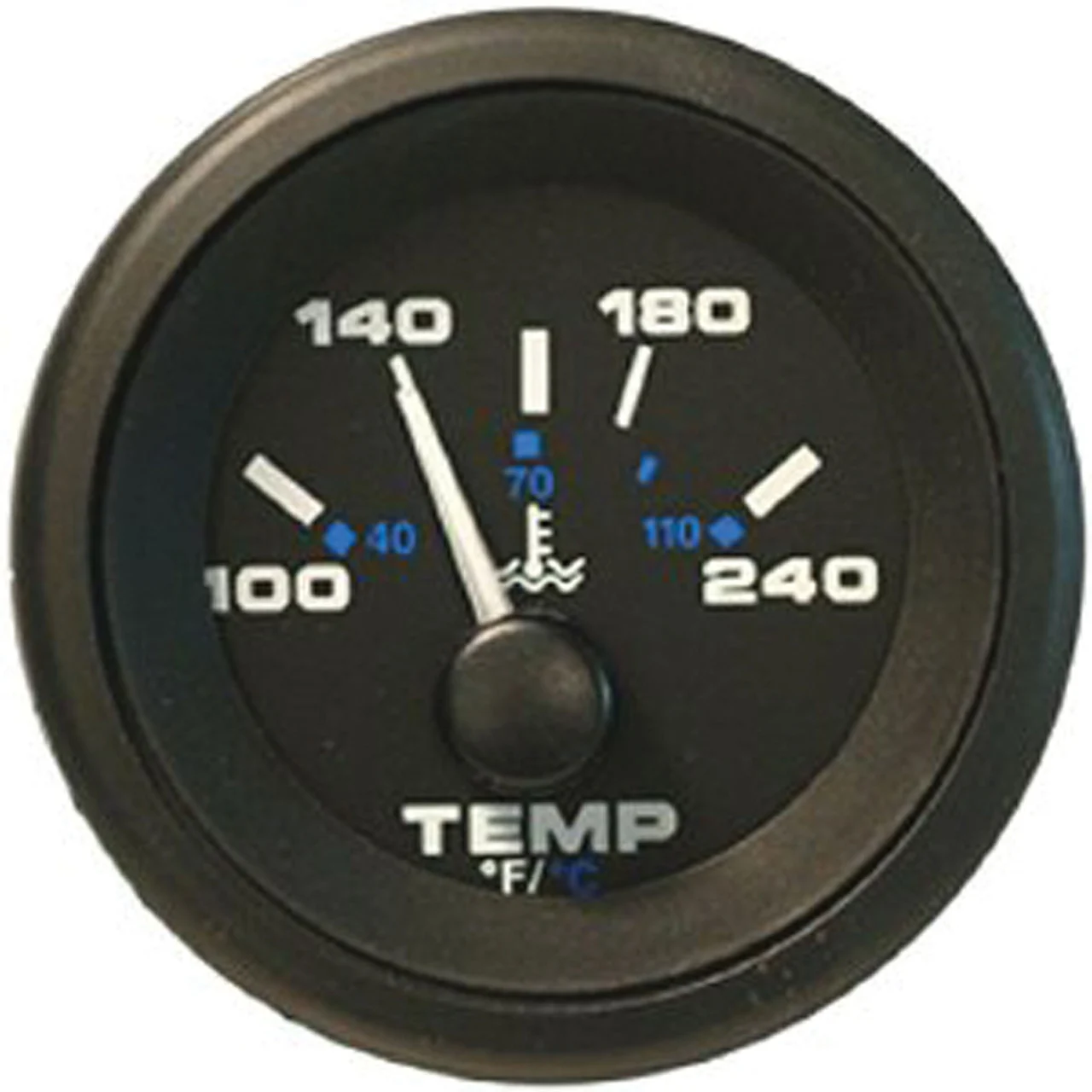 Sierra 62729P Premier Pro 2" Water Temperature Gauge - I/O-IB Engines, Black - 62729P
