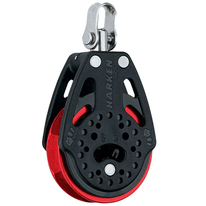 Harken Ratchet Block, Swivel, Red Sheave - 57mm