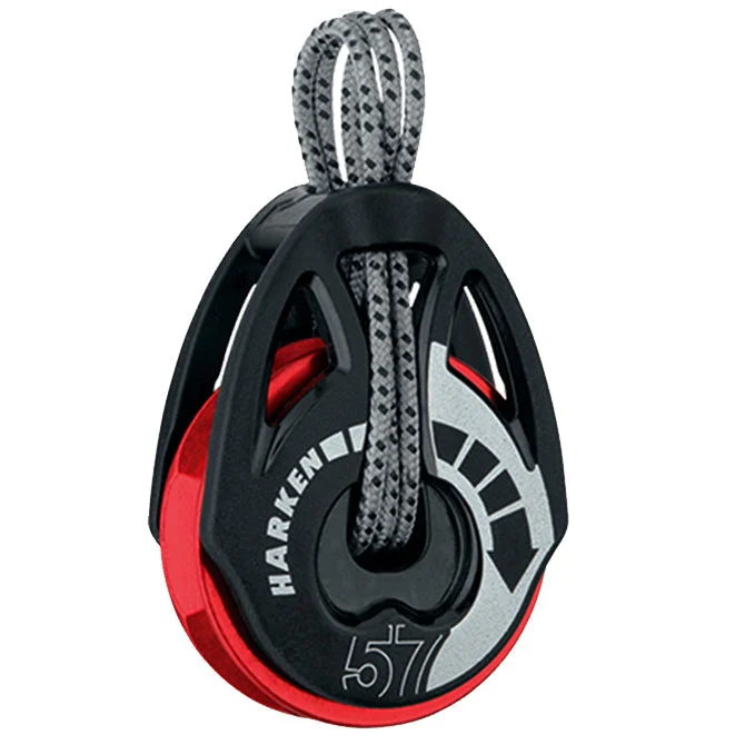 Harken T2 Soft-Attach Ratchamatic Block, Red Sheave - 57mm