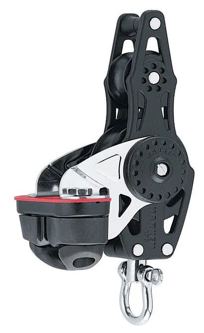 Harken Fiddle Swivel Carbo Block w/Cam Cleat, Becket - 40mm