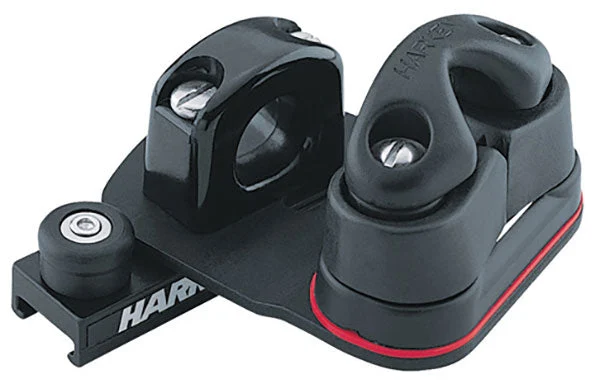 Harken Dinghy Jib Lead 16mm Pinstop Car, Swivel, Cam Cleat, Port